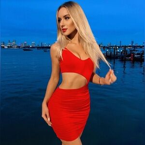 Gorgeous red mini dress